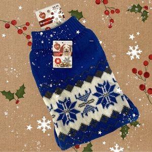 NWT Pet Central Snowflake Sweater Size M